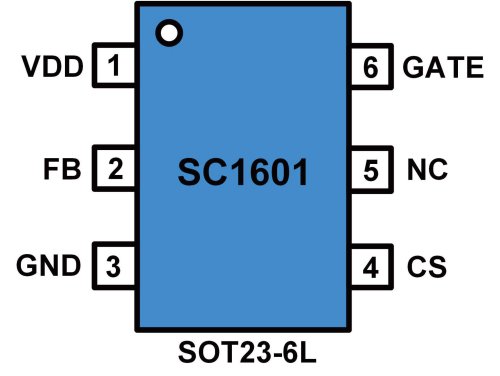 SC1601原边反馈 D-GaN控制器